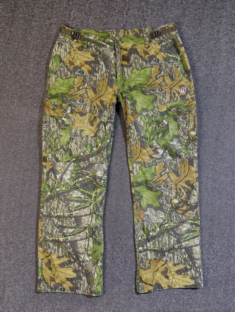 Women's Low Rise Hunting Mossy Oak Camo Pants Sz L